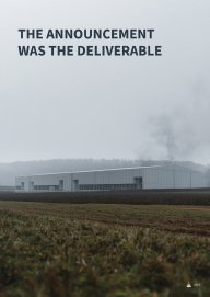 Cover of The Announcement Was the Deliverable
